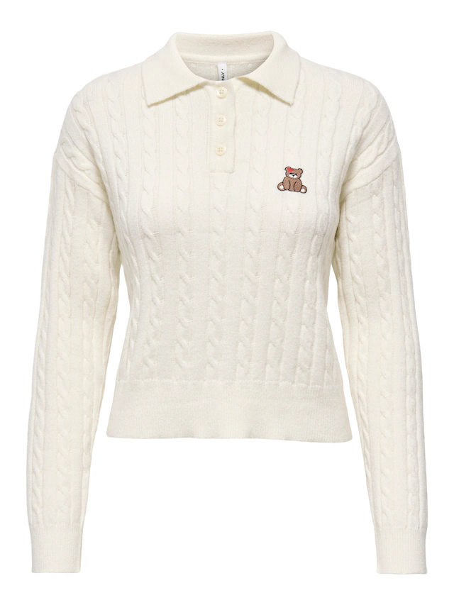 ONLY Strickpullover »ONLKATIA LS CABLE POLO CC KNT«