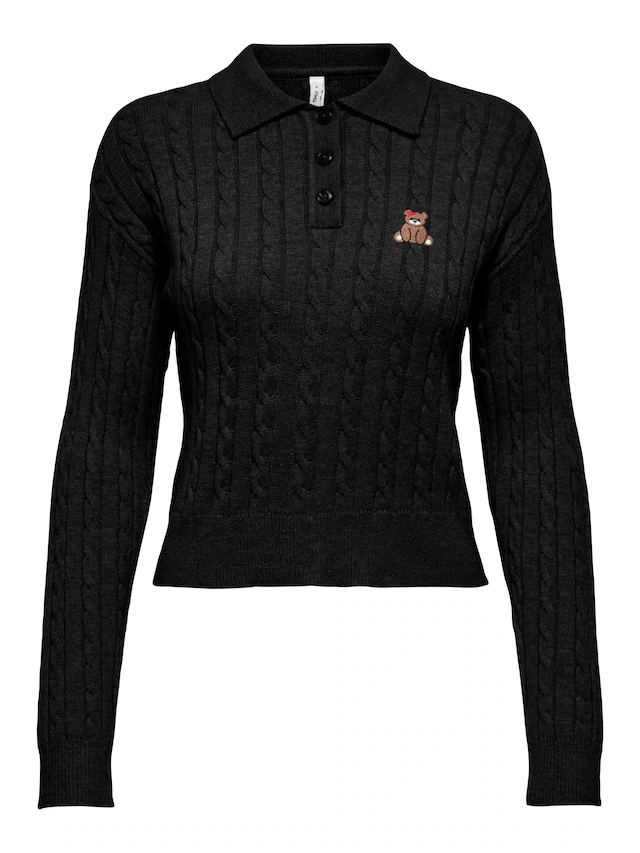 ONLY Strickpullover »ONLKATIA LS CABLE POLO CC KNT«