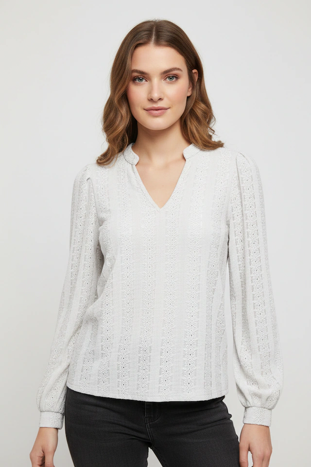 ONLY Blusenshirt »ONLMELANIE L/S SPLIT TOP JRS«