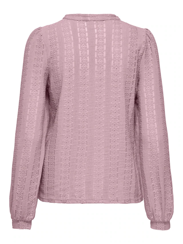 ONLY Blusenshirt »ONLMELANIE L/S SPLIT TOP JRS«