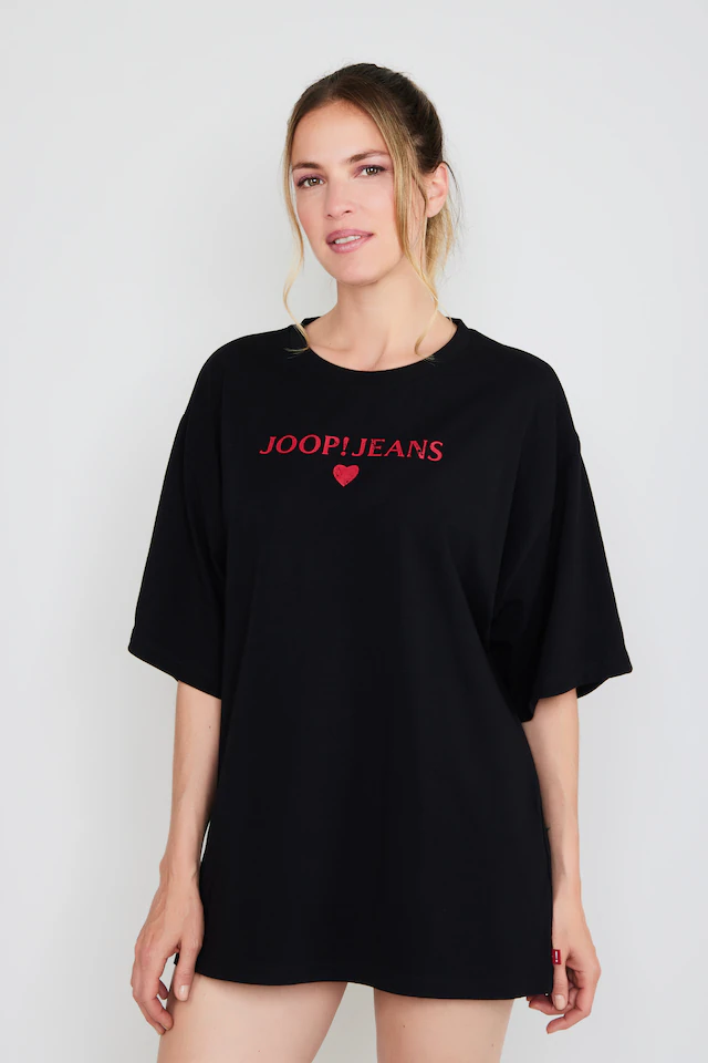 JOOP! Jeans T-Shirt »After Dark (JOOP! Jeans)« mit Logo-Schriftzug vorn, Kurzarm, Rundhalsausschnitt