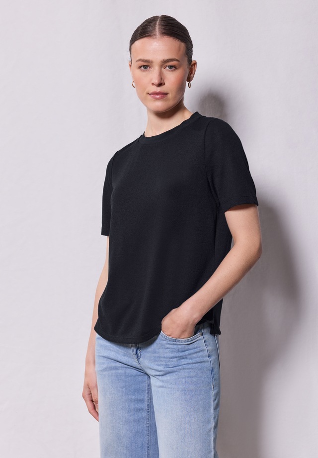 STREET ONE STUDIO T-Shirt aus elastischem Materialmix