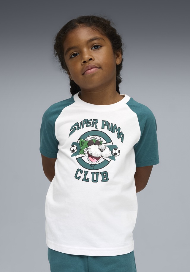 PUMA T-Shirt »SUPER GRAPHIC TEE PS« Regular Fit, Kurzarm, Rundhalsausschnitt, für Kinder