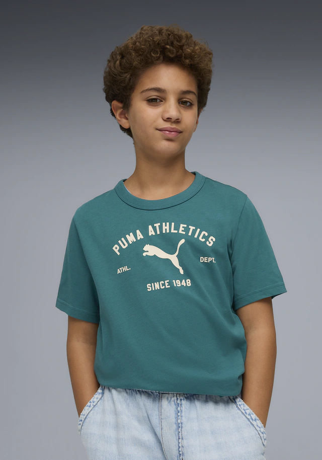 PUMA T-Shirt »CLASS GRAPHIC TEE B« Regular Fit, Kurzarm, Rundhalsausschnitt, für Jugendliche
