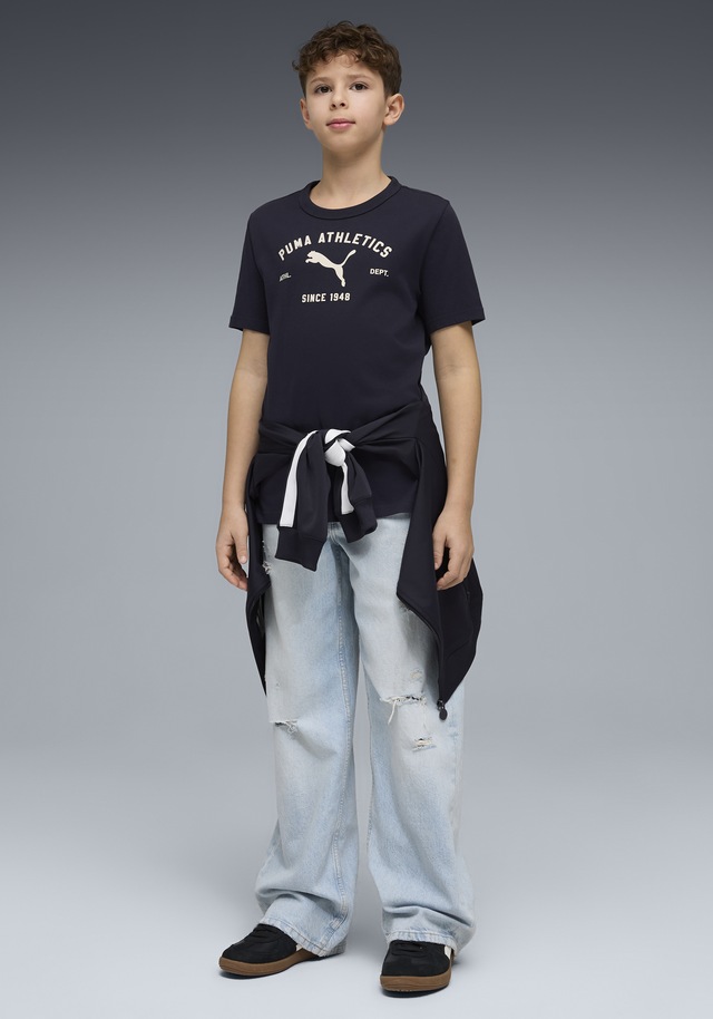 PUMA T-Shirt »CLASS GRAPHIC TEE B« Regular Fit, Kurzarm, Rundhalsausschnitt, für Jugendliche