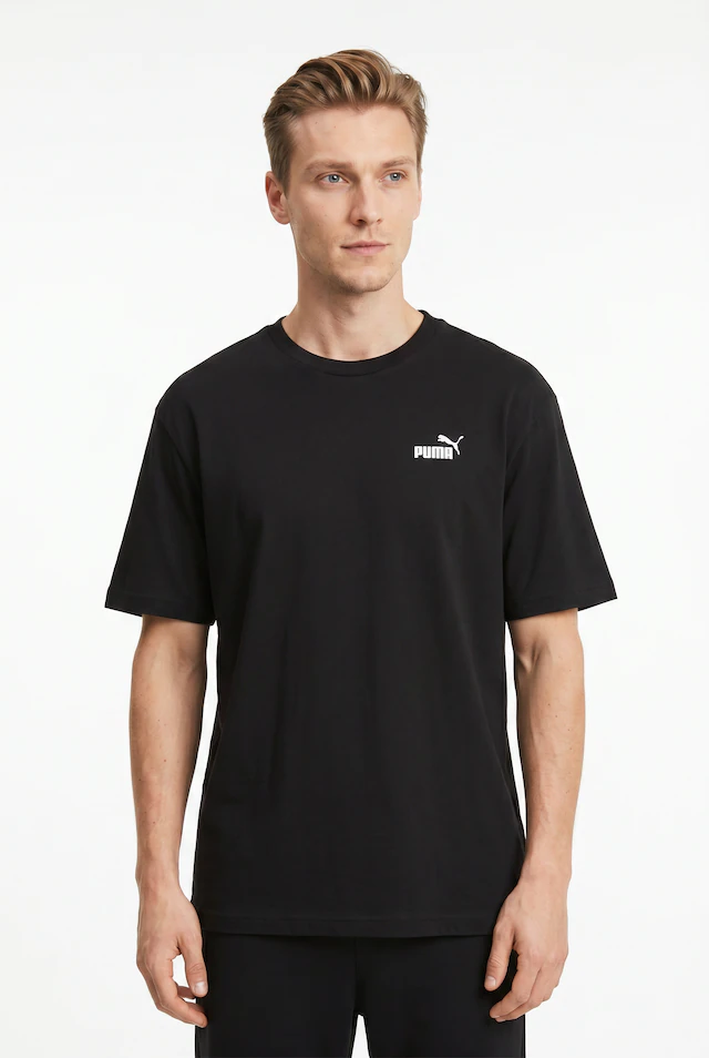 PUMA T-Shirt »ESS RELAXED SMALL NO. 1 LOGO TEE« Kurzarm, sportlicher Stil, Rundhalsausschnitt