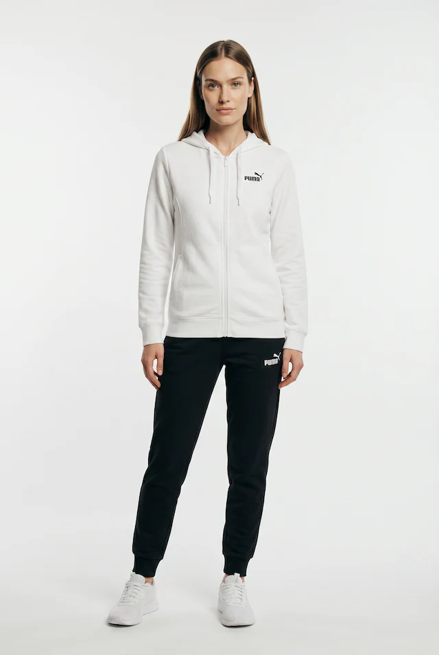 PUMA Trainingsanzug »HOODED SWEAT SUIT TR CL« 2 tlg. mit Kapuze, lockere Passform