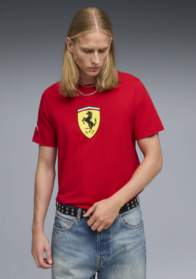 PUMA T-Shirt »FERRARI COLORED SHIELD TEE« Regular Fit, Kurzarm, für Motorsport-Fans, Rundhalsausschnitt