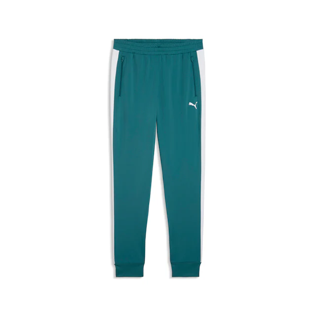 PUMA Trainingshose »T7 FOUNDATION CL POLY KNITTED PANTS« mit Eingrifftaschen, Regular Fit, sportlicher Stil