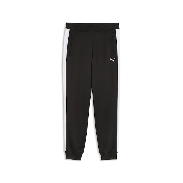 PUMA Trainingshose »T7 FOUNDATION CL POLY KNITTED PANTS« mit Eingrifftaschen, Regular Fit, sportlicher Stil