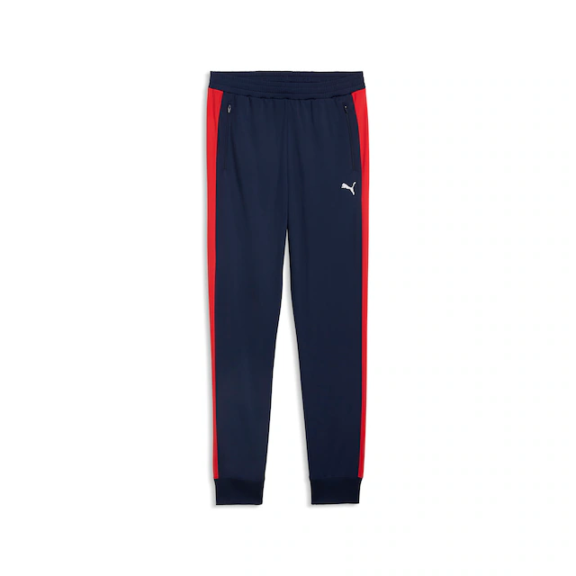 PUMA Trainingshose »T7 FOUNDATION CL POLY KNITTED PANTS« mit Eingrifftaschen, Regular Fit, sportlicher Stil