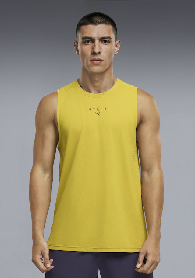 PUMA Tanktop »M X HYROX DRYELITE TRAINING TANK« ärmelloses Design, sportlicher Stil, Rundhalsausschnitt