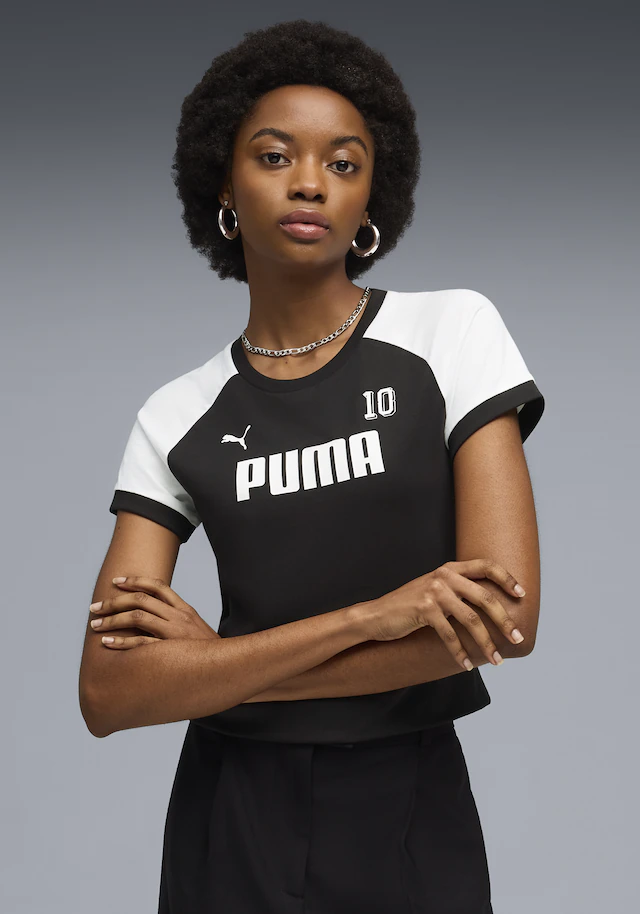 PUMA T-Shirt »SPORT RINGERTEE« Slim Fit Passform, Kurzarm, Rundhalsausschnitt