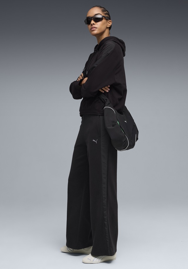PUMA Trainingshose »HER COMFORT HIGH-WAIST WIDE LEG PANTS TR« hoher Bund, weites Bein, mit Eingrifftaschen, sportlicher Stil