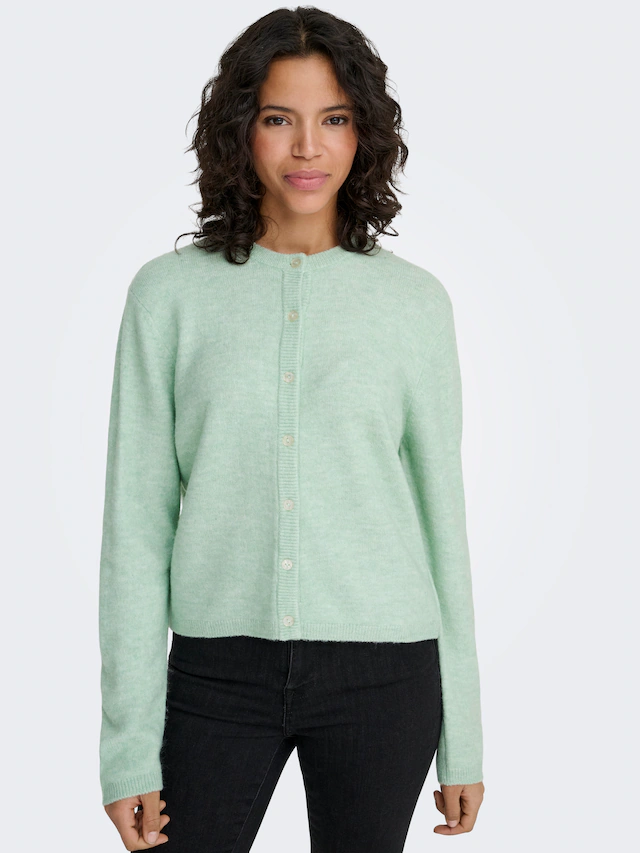ONLY »ONLSIMONI L/S O-NECK CARDIGAN KNT NOOS« Materialmix, relaxed fit