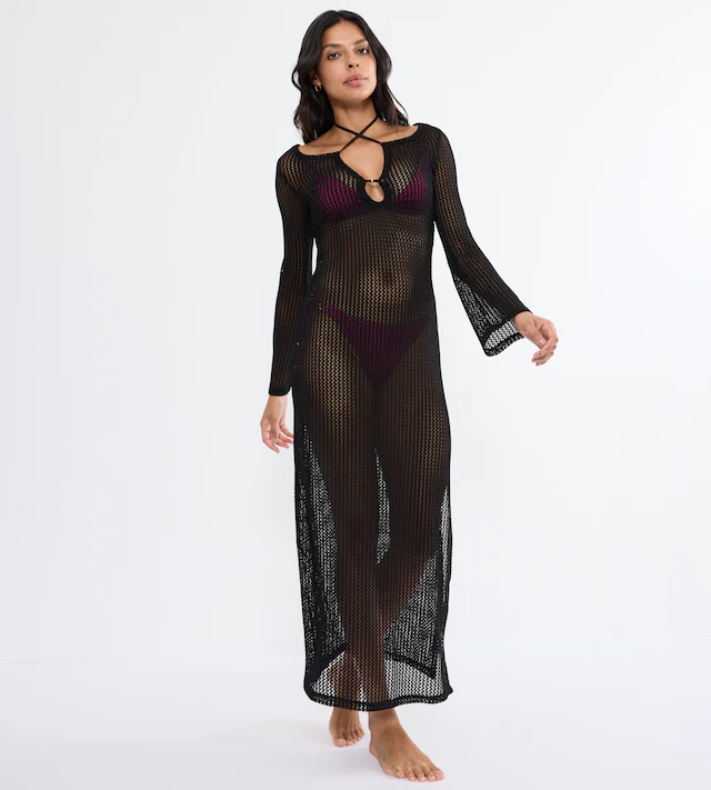 Triumph Strandkleid »Beach MyWear Crochet Long Dress LSL« weiches Häkeldesign