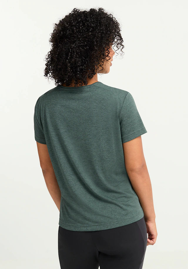 Jack Wolfskin Funktionsshirt »WILDTRAIL T W« mit V-Ausschnitt, aus Polyester, normale Länge, Kurzarm
