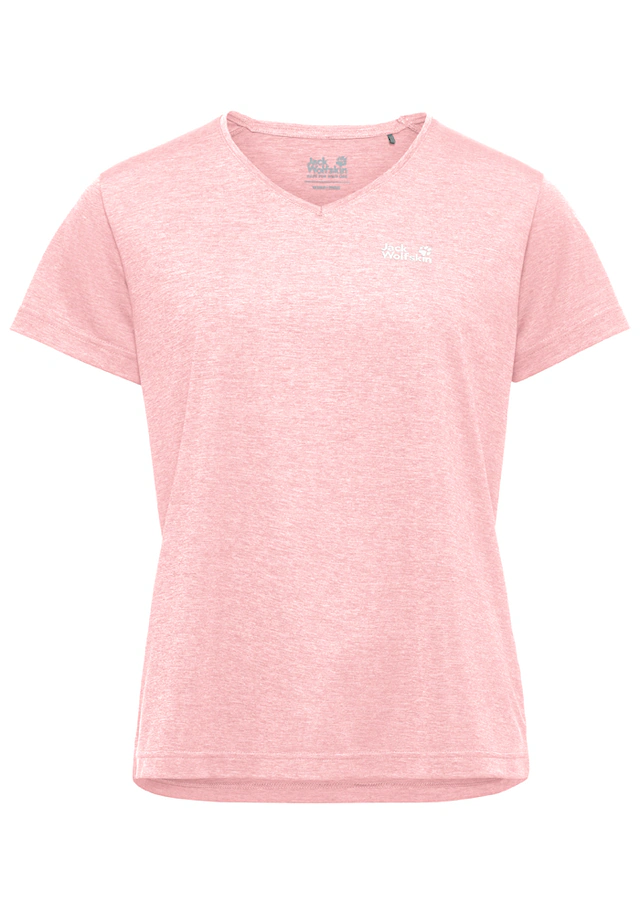 Jack Wolfskin Funktionsshirt »WILDTRAIL T W« mit V-Ausschnitt, aus Polyester, normale Länge, Kurzarm