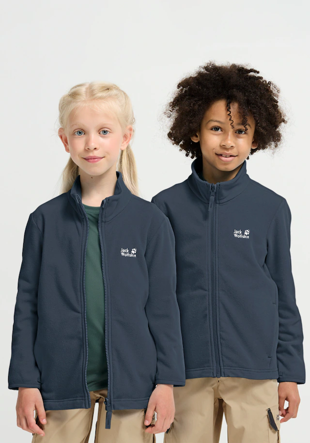 Jack Wolfskin Fleecejacke »TAUNUS 100 FZ K« winddicht, wasserabweisend, mit Kinnschutz