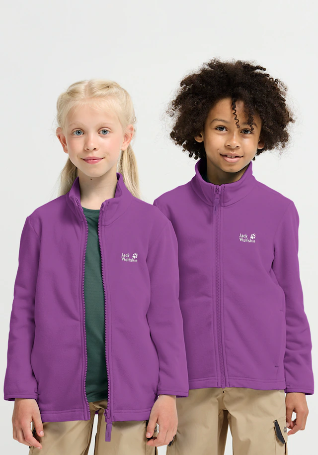 Jack Wolfskin Fleecejacke »TAUNUS 100 FZ K« winddicht, wasserabweisend, mit Kinnschutz