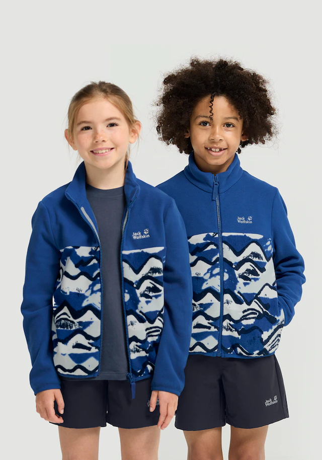 Jack Wolfskin Fleecejacke »PAW ERA 100 PRINT FZ K« atmungsaktives Material, mit Reißverschluss, leichte Qualität