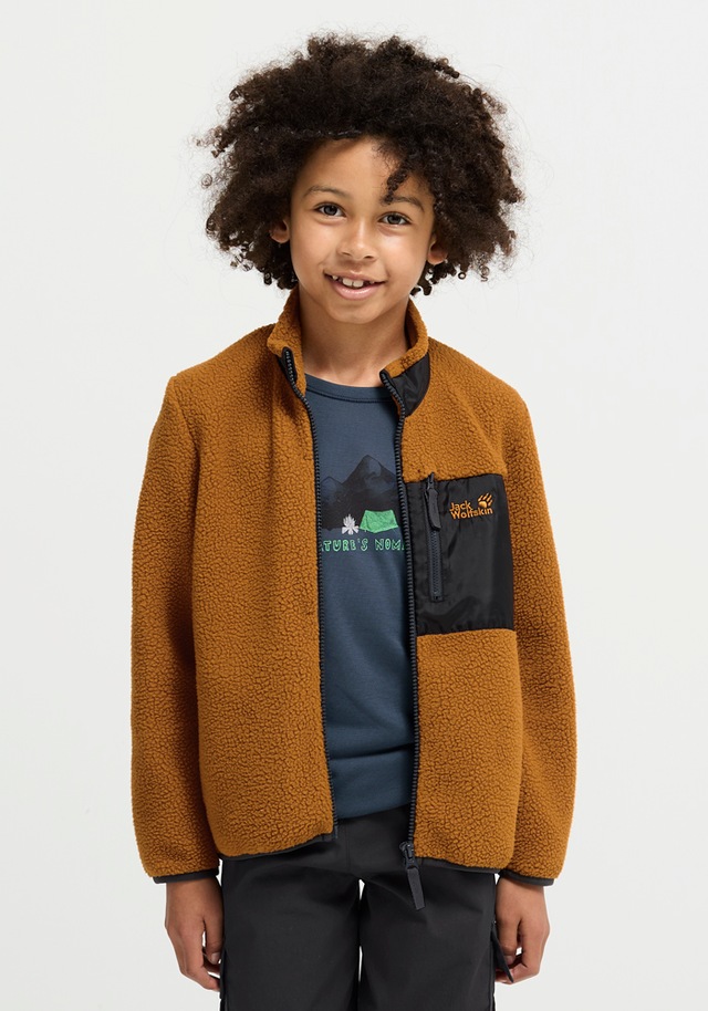 Jack Wolfskin Fleecejacke »LITE CURL FZ K« mit aufgesetzter Brusttasche mit Zipper, atmungsaktiv, wasserabweisend