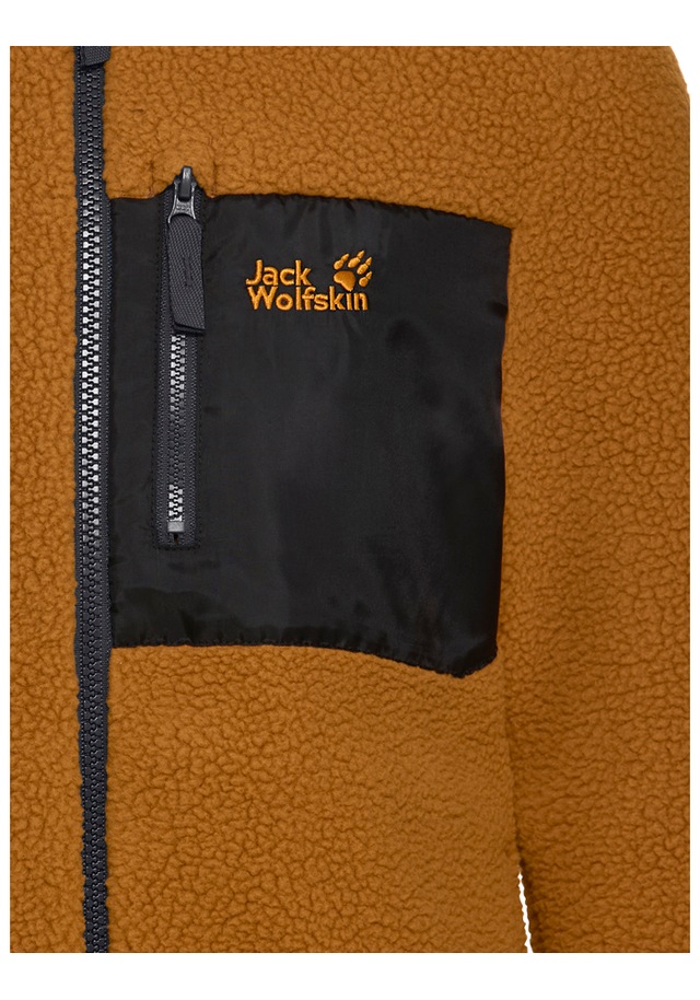 Jack Wolfskin Fleecejacke »LITE CURL FZ K« mit aufgesetzter Brusttasche mit Zipper, atmungsaktiv, wasserabweisend