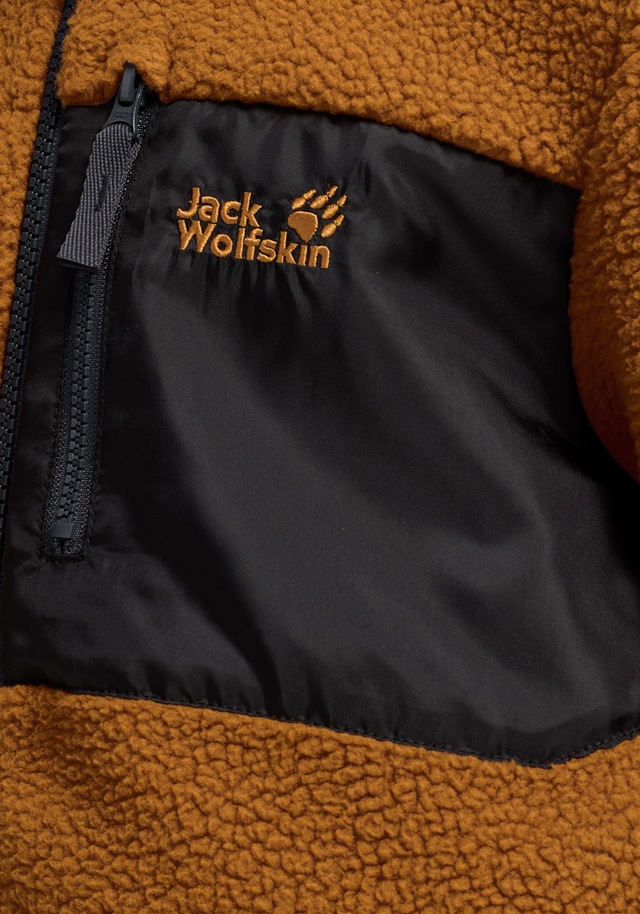 Jack Wolfskin Fleecejacke »LITE CURL FZ K« mit aufgesetzter Brusttasche mit Zipper, atmungsaktiv, wasserabweisend