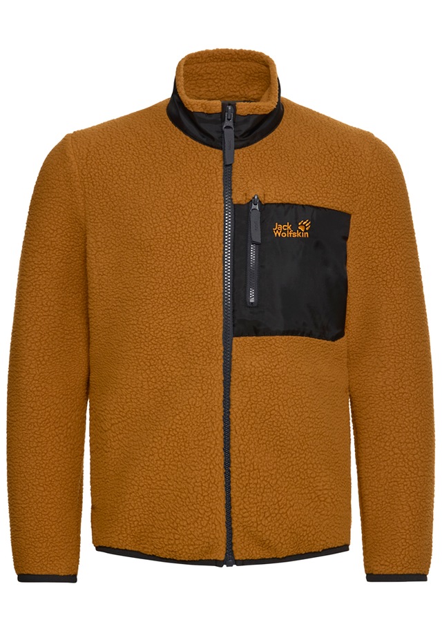 Jack Wolfskin Fleecejacke »LITE CURL FZ K« mit aufgesetzter Brusttasche mit Zipper, atmungsaktiv, wasserabweisend