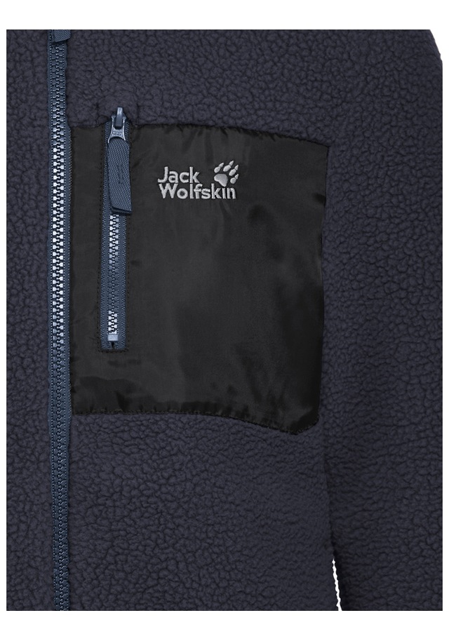Jack Wolfskin Fleecejacke »LITE CURL FZ K« mit aufgesetzter Brusttasche mit Zipper, atmungsaktiv, wasserabweisend