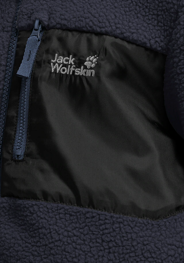 Jack Wolfskin Fleecejacke »LITE CURL FZ K« mit aufgesetzter Brusttasche mit Zipper, atmungsaktiv, wasserabweisend