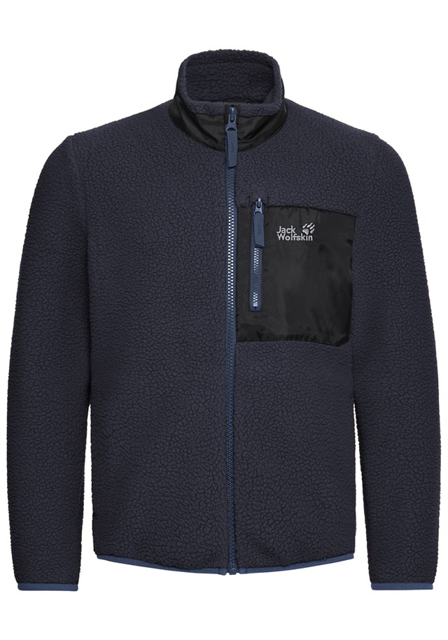 Jack Wolfskin Fleecejacke »LITE CURL FZ K« mit aufgesetzter Brusttasche mit Zipper, atmungsaktiv, wasserabweisend