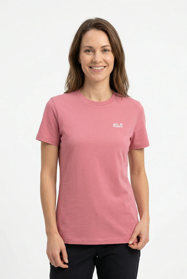 Jack Wolfskin T-Shirt »ESSENTIAL T W« Kurzarm, mit Rundhalsausschnitt, aus Baumwoll-Jersey