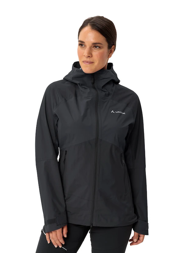 VAUDE Regenjacke »WOMEN'S SIMONY 2,5L JACKET V« mit Kapuze mit Kapuze, wasserdicht, winddicht, atmungsaktiv, Regular Fit, Langarm