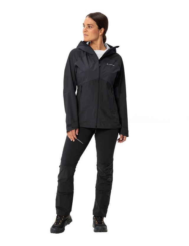 VAUDE Regenjacke »WOMEN'S SIMONY 2,5L JACKET V« mit Kapuze mit Kapuze, wasserdicht, winddicht, atmungsaktiv, Regular Fit, Langarm