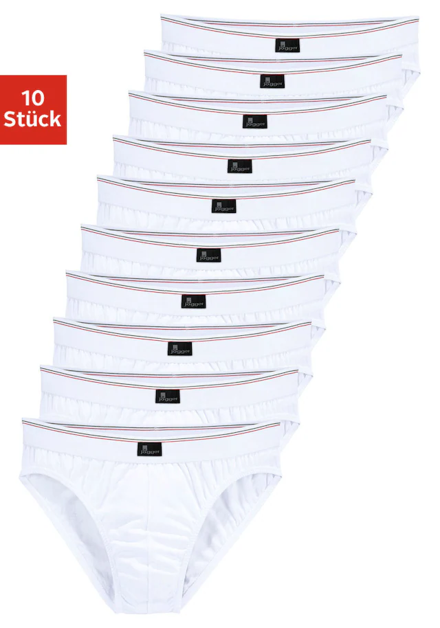 le jogger® Slip »Herren Unterhose« Packung, 10 Stk. nur einfarbig oder in bunter Mixpackung