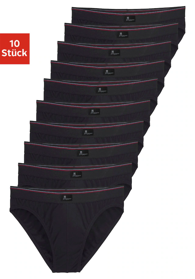 le jogger® Slip »Herren Unterhose« Packung, 10 Stk. nur einfarbig oder in bunter Mixpackung
