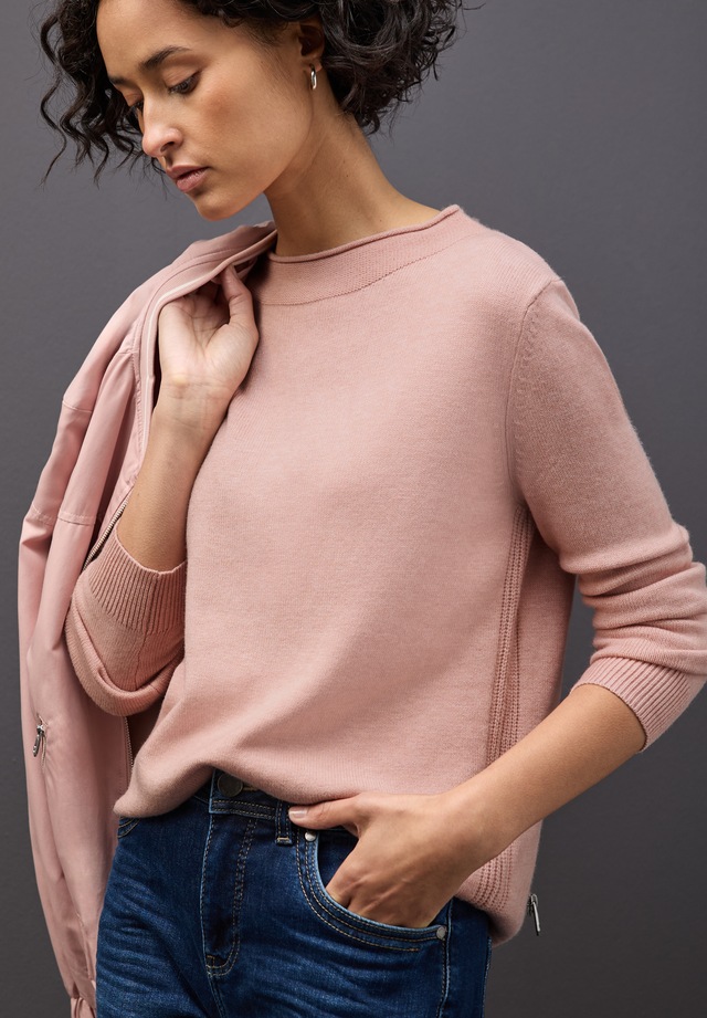 STREET ONE Strickpullover mit feiner Rollkante