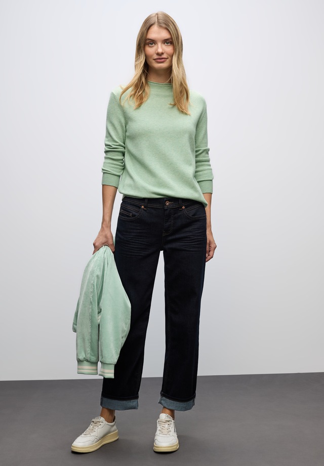 STREET ONE Strickpullover mit feiner Rollkante