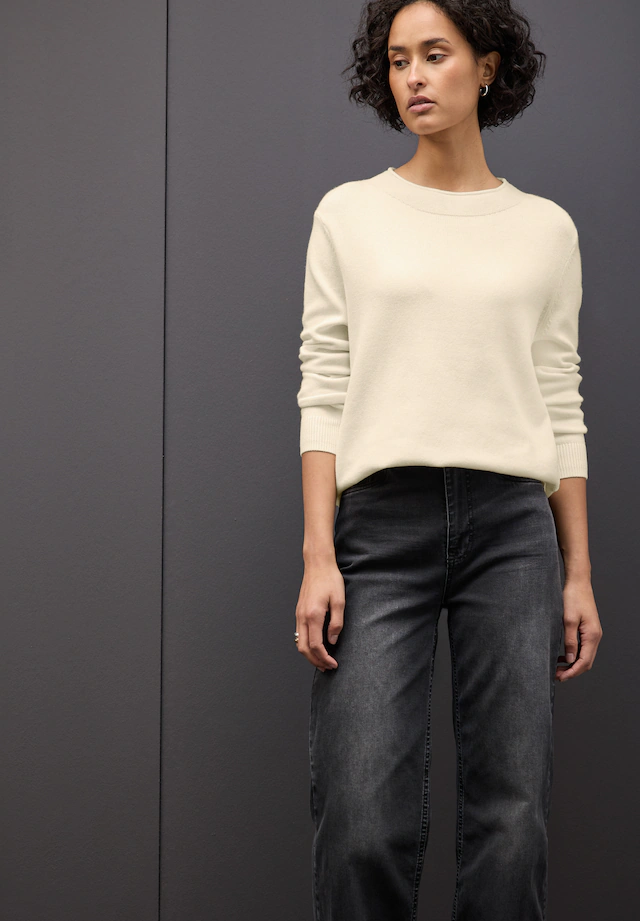 STREET ONE Strickpullover mit feiner Rollkante