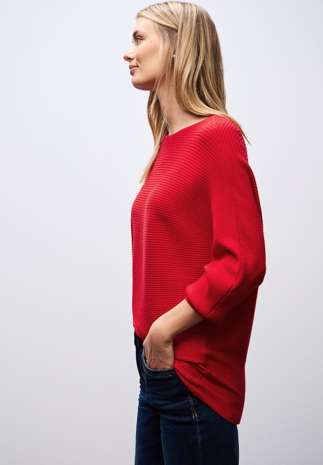 STREET ONE Strickpullover mit feiner Struktur und weitem Schnitt