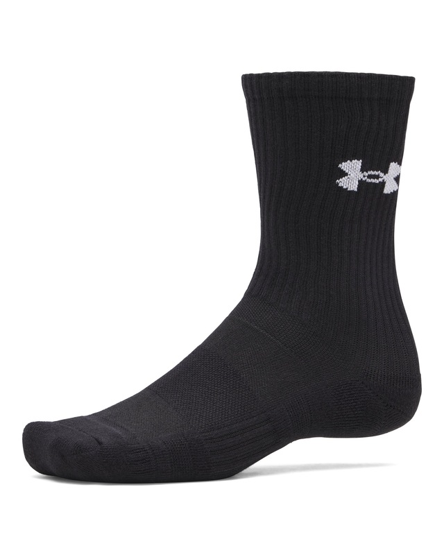 Under Armour® Sportsocken »UA PERFORMANCE COTTON 3P CRW« 3 Paar tlg. für vielseitige Aktivitäten, weiches Material aus 100% Baumwolle