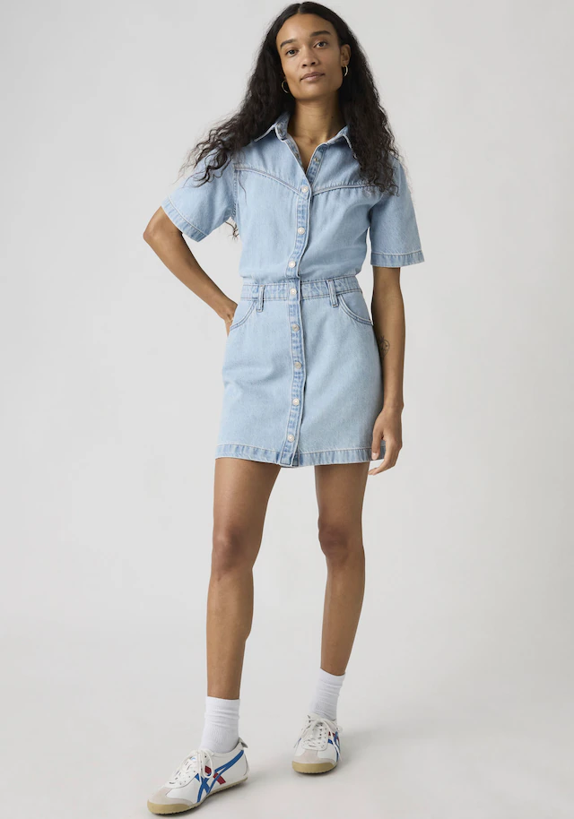 Levi's® Jeanskleid »WESTERN DRESS« Eingrifftaschen | Gesäßtaschen Durchgehender Druckknopfverschluss