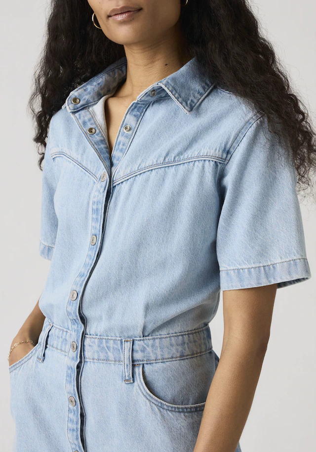 Levi's® Jeanskleid »WESTERN DRESS« Eingrifftaschen | Gesäßtaschen Durchgehender Druckknopfverschluss