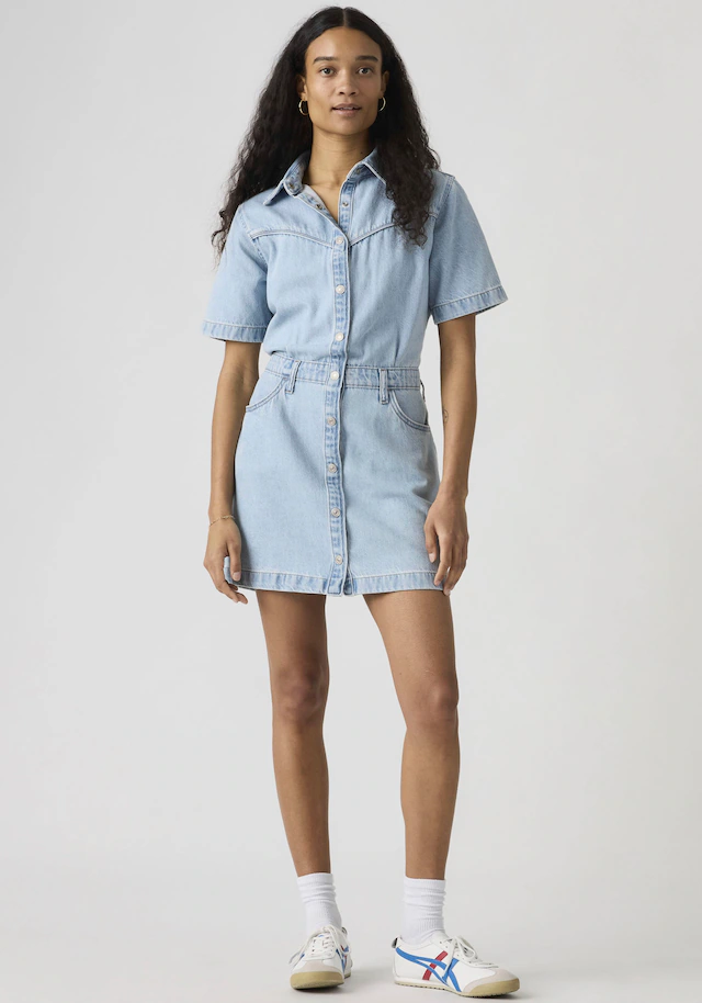 Levi's® Jeanskleid »WESTERN DRESS« Eingrifftaschen | Gesäßtaschen Durchgehender Druckknopfverschluss