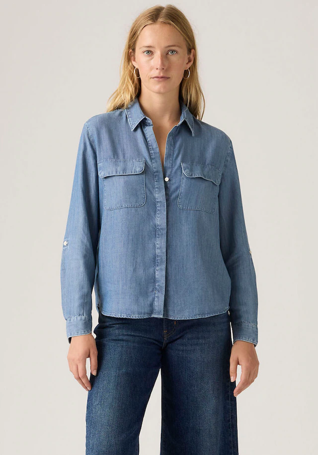 Levi's® Hemdbluse Krempelärmel mit Riegel