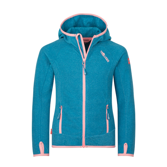 TROLLKIDS Fleecejacke »Girls Sandefjord Jacket« mit Kapuze, wasserabweisend, windabweisend, atmungsaktiv, leicht
