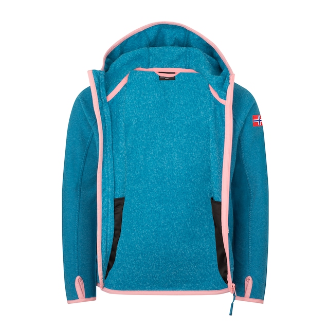 TROLLKIDS Fleecejacke »Girls Sandefjord Jacket« mit Kapuze, wasserabweisend, windabweisend, atmungsaktiv, leicht