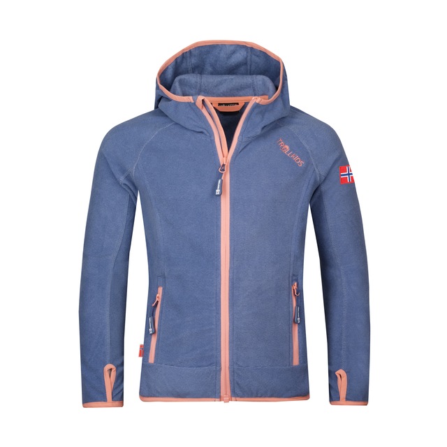 TROLLKIDS Fleecejacke »Girls Sandefjord Jacket« mit Kapuze, wasserabweisend, windabweisend, atmungsaktiv, leicht