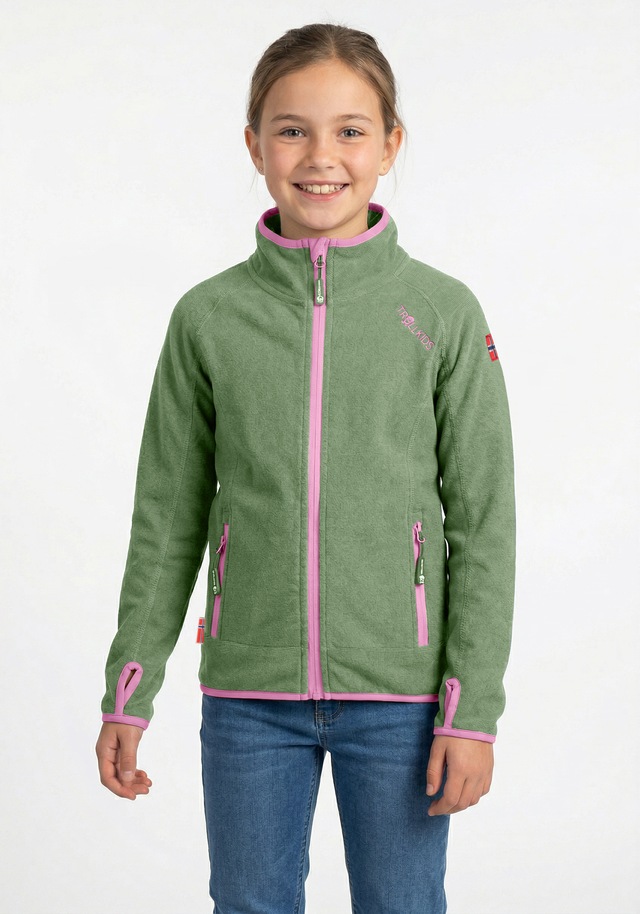 TROLLKIDS Fleecejacke »Girls Sandefjord Jacket« mit Kapuze, wasserabweisend, windabweisend, atmungsaktiv, leicht
